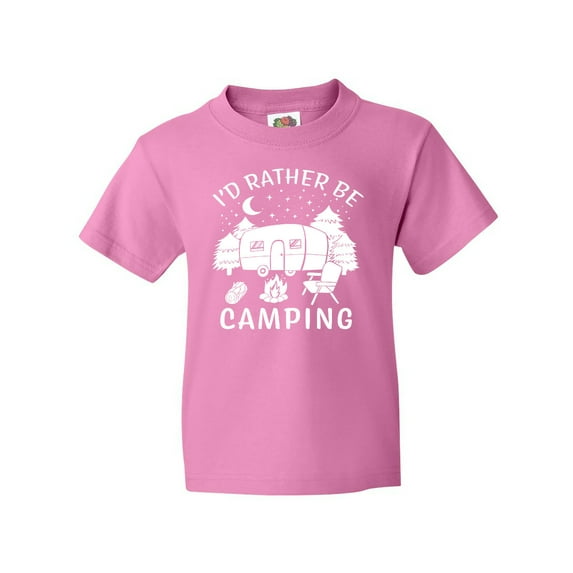Inktastic I'd Rather Be Camping Youth T-Shirt