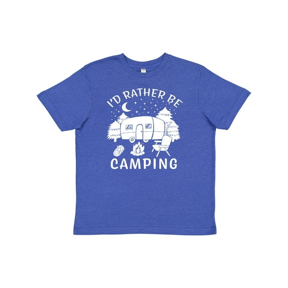 Inktastic I'd Rather Be Camping Youth T-Shirt