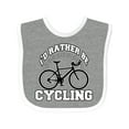 thumbnail image 1 of Inktastic I'd Rather Be Cycling Boys or Girls Baby Bib, 1 of 4