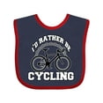 thumbnail image 1 of Inktastic I'd Rather Be Cycling Boys or Girls Baby Bib, 1 of 4