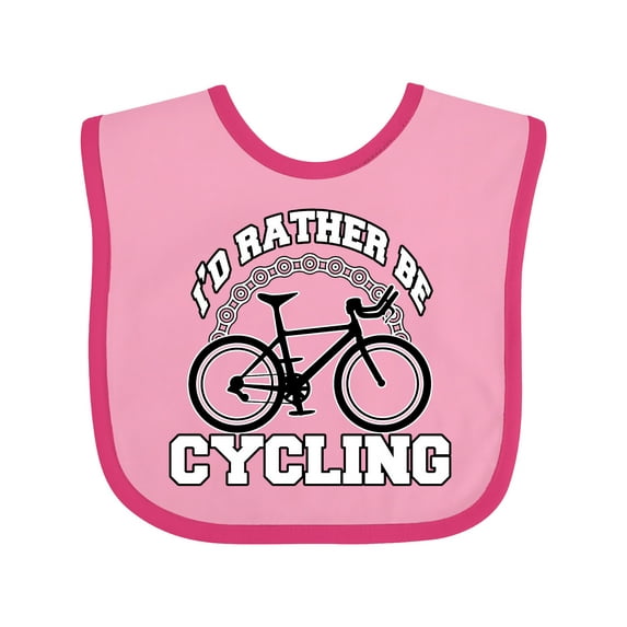 Inktastic I'd Rather Be Cycling Boys or Girls Baby Bib