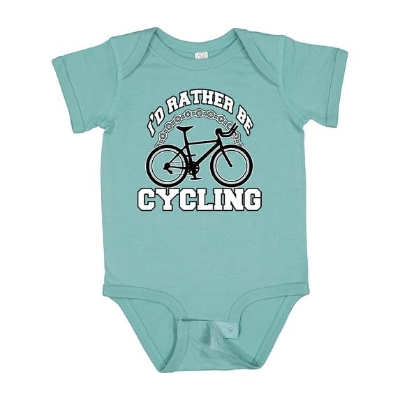 Inktastic I'd Rather Be Cycling Boys or Girls Baby Bodysuit