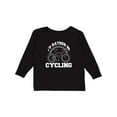 thumbnail image 1 of Inktastic I'd Rather Be Cycling Boys or Girls Long Sleeve Toddler T-Shirt, 1 of 5