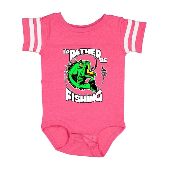 Inktastic I'd Rather Be Fishing Boys or Girls Baby Bodysuit