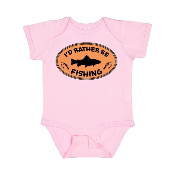 Inktastic I'd Rather Be Fishing Boys or Girls Baby Bodysuit