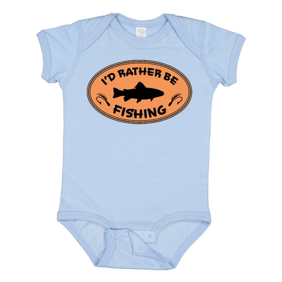 Inktastic I'd Rather Be Fishing Boys or Girls Baby Bodysuit
