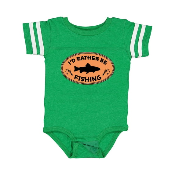 Inktastic I'd Rather Be Fishing Boys or Girls Baby Bodysuit
