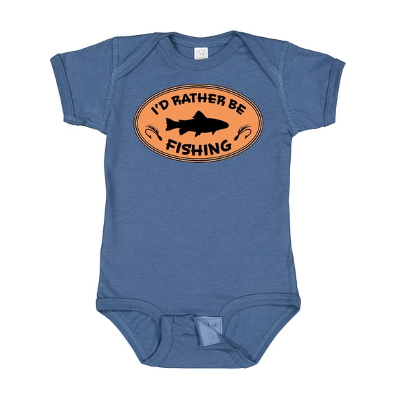 Inktastic I'd Rather Be Fishing Boys or Girls Baby Bodysuit