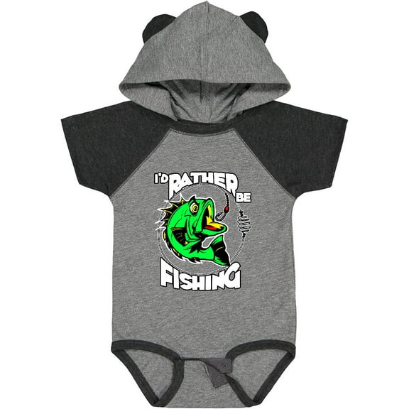 Inktastic I'd Rather Be Fishing Boys or Girls Baby Bodysuit