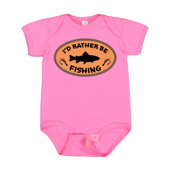 Inktastic I'd Rather Be Fishing Boys or Girls Baby Bodysuit