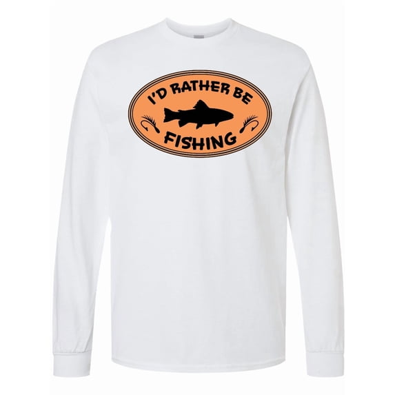 Inktastic I'd Rather Be Fishing Long Sleeve T-Shirt