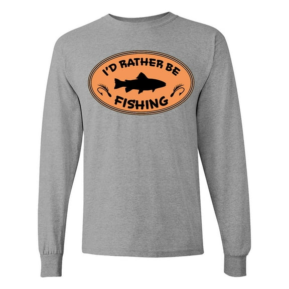 Inktastic I'd Rather Be Fishing Long Sleeve T-Shirt