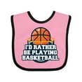 thumbnail image 1 of Inktastic I'd Rather Be Playing Basketball Boys or Girls Baby Bib, 1 of 4