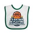 thumbnail image 1 of Inktastic I'd Rather Be Playing Basketball Boys or Girls Baby Bib, 1 of 4