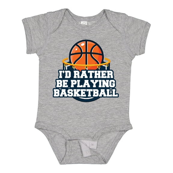 Inktastic I'd Rather Be Playing Basketball Boys or Girls Baby Bodysuit