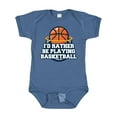 thumbnail image 1 of Inktastic I'd Rather Be Playing Basketball Boys or Girls Baby Bodysuit, 1 of 5
