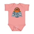 thumbnail image 1 of Inktastic I'd Rather Be Playing Basketball Boys or Girls Baby Bodysuit, 1 of 5