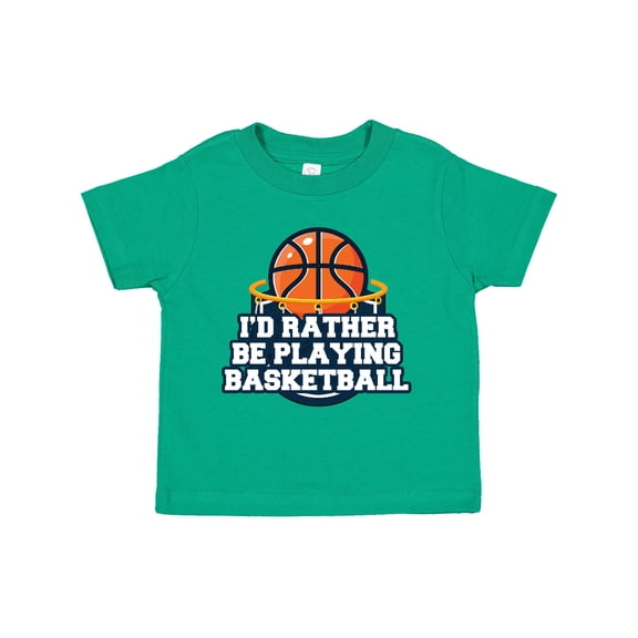 Inktastic I'd Rather Be Playing Basketball Boys or Girls Toddler T-Shirt