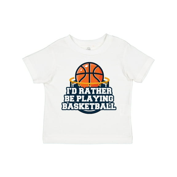 Inktastic I'd Rather Be Playing Basketball Boys or Girls Toddler T-Shirt