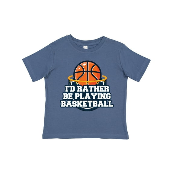 Inktastic I'd Rather Be Playing Basketball Boys or Girls Toddler T-Shirt