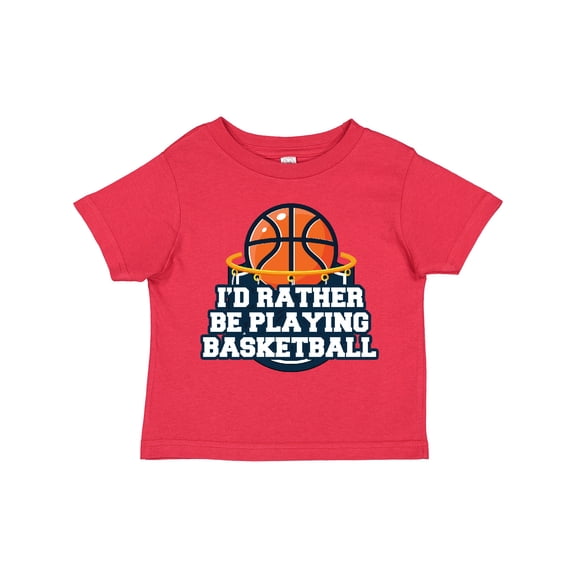 Inktastic I'd Rather Be Playing Basketball Boys or Girls Toddler T-Shirt