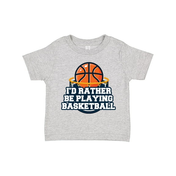 Inktastic I'd Rather Be Playing Basketball Boys or Girls Toddler T-Shirt