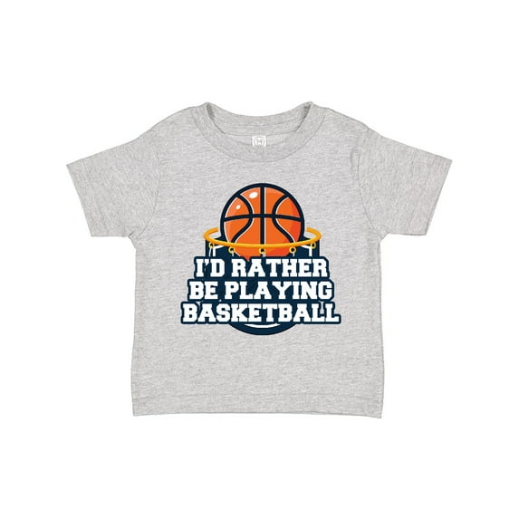 Inktastic I'd Rather Be Playing Basketball Boys or Girls Toddler T-Shirt
