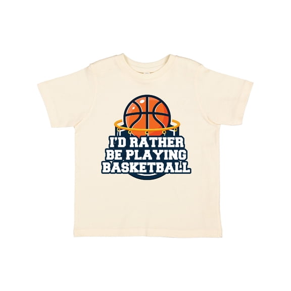 Inktastic I'd Rather Be Playing Basketball Boys or Girls Toddler T-Shirt