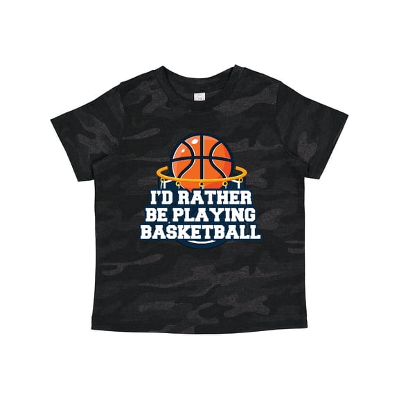 Inktastic I'd Rather Be Playing Basketball Boys or Girls Toddler T-Shirt