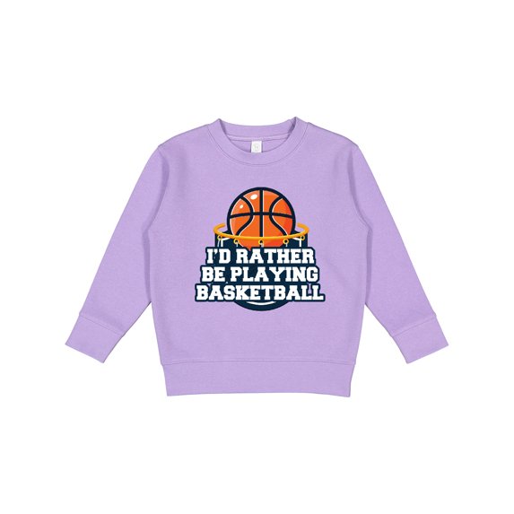 Inktastic I'd Rather Be Playing Basketball Toddler Sweatshirt