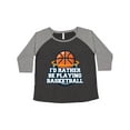 thumbnail image 1 of Inktastic I'd Rather Be Playing Basketball Women's Plus Size T-Shirt, 1 of 5