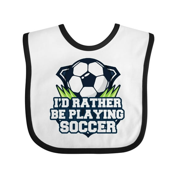 Inktastic I'd Rather Be Playing Soccer Boys or Girls Baby Bib