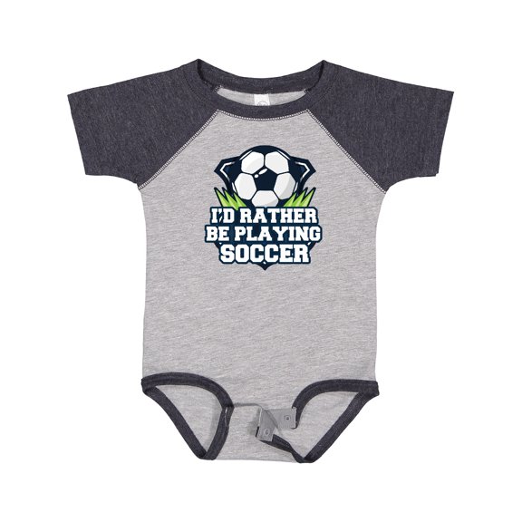 Inktastic I'd Rather Be Playing Soccer Boys or Girls Baby Bodysuit