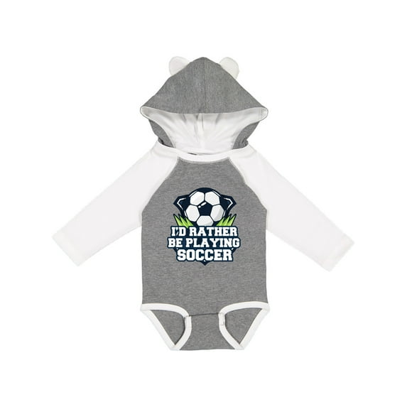 Inktastic I'd Rather Be Playing Soccer Boys or Girls Long Sleeve Baby Bodysuit