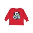 thumbnail image 1 of Inktastic I'd Rather Be Playing Soccer Boys or Girls Long Sleeve Toddler T-Shirt, 1 of 5