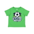 thumbnail image 1 of Inktastic I'd Rather Be Playing Soccer Boys or Girls Toddler T-Shirt, 1 of 5
