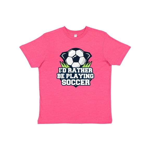 Inktastic I'd Rather Be Playing Soccer Youth T-Shirt
