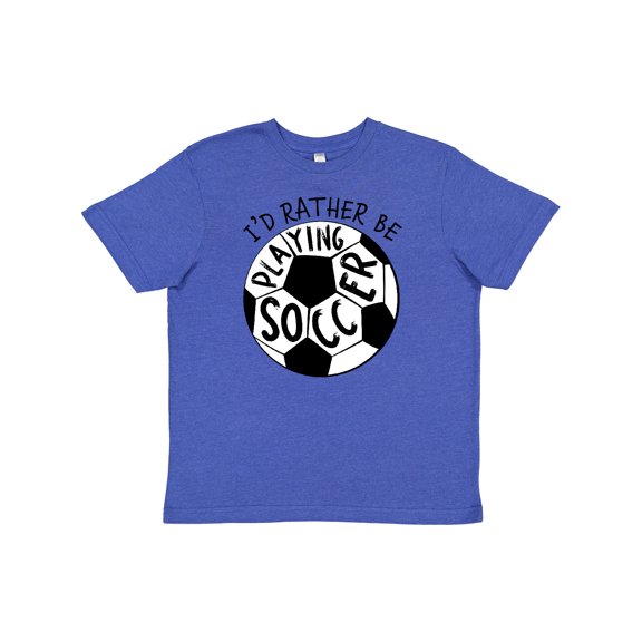 Inktastic I'd Rather Be Playing Soccer Youth T-Shirt