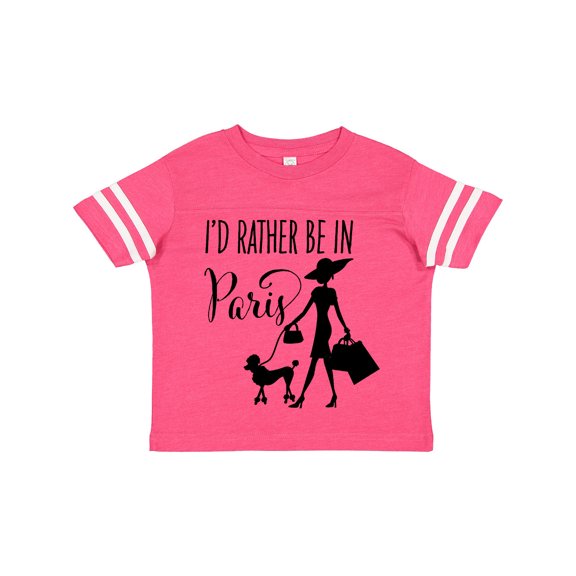 Inktastic I'd Rather Be in Paris- Shopping and Travel Girls Toddler T-Shirt