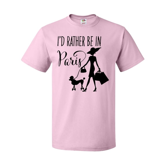 Inktastic I'd Rather Be in Paris- Shopping and Travel T-Shirt