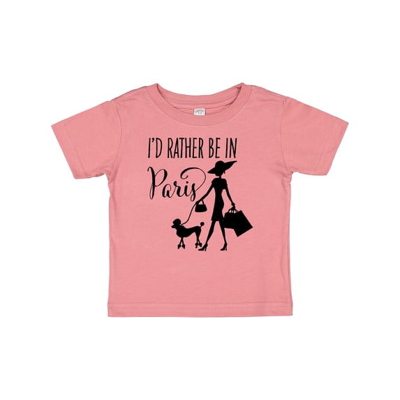 Inktastic I'd Rather Be in Paris- shopping and travel Girls Baby T-Shirt