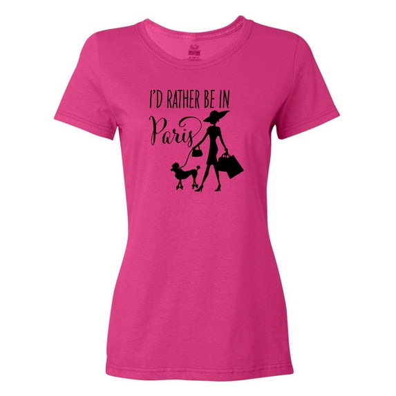Inktastic I'd Rather Be in Paris- shopping and travel Women's T-Shirt