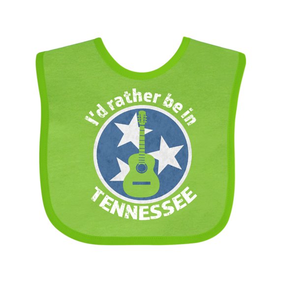 Inktastic I'd Rather Be in Tennessee Boys or Girls Baby Bib