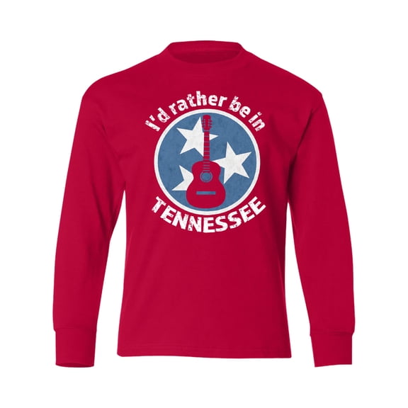 Inktastic I'd Rather Be in Tennessee Long Sleeve Youth T-Shirt