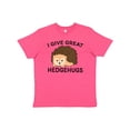 thumbnail image 1 of Inktastic I give great hedgehugs with Cute Hedgehog Youth T-Shirt, 1 of 5