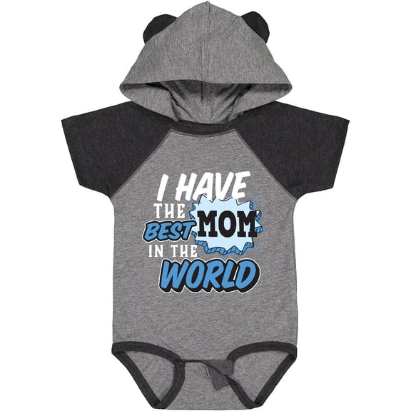 Inktastic I Have the Best Mom in the World with Speech Bubble Boys Baby Bodysuit