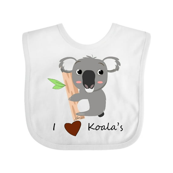 Inktastic I heart Koalas Boys or Girls Baby Bib