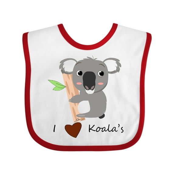 Inktastic I heart Koalas Boys or Girls Baby Bib