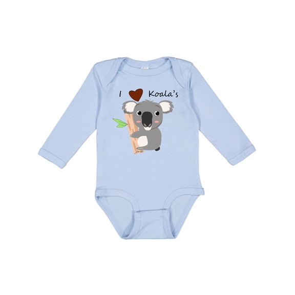 Inktastic I heart Koalas Boys or Girls Long Sleeve Baby Bodysuit