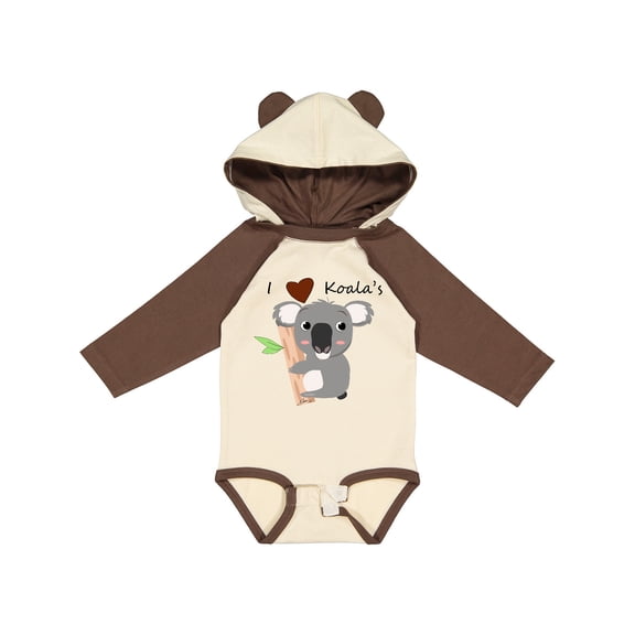 Inktastic I heart Koalas Boys or Girls Long Sleeve Baby Bodysuit